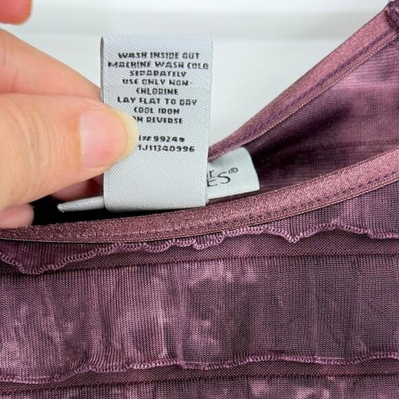 Catherine’s Tiered Ruffle Womens Top Sz 4X Whimsigoth Boho Indie Tie Dye FLowy - Picture 9 of 9